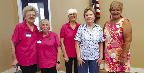 Smithville Club members are Eleanor Slade, Renee Blascke, Pat Hanes, Marian Tajchman, President of La Grange Garden Club and Guest speaker Lisa Whitley, Texas Garden club District 5, zone 3 director and Smithville Garden Club member.