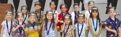Pictured class of 2024 PAT graduates from front left: Emily Koncaba, Serfina Waltman, Kolsen Venghaus, Mila Garcia, Liliana Garcia, Giovanni Rodriguez, Vianney Vazquez, and Dayton Vasek; back row: Camila Torres, Isai Mejia, Aldo Manzano, Jesus Galvan, Emmanuel Balderas, Jett Jasek. Not pictured were Sadie Hobbs, Owen Hubenak, Corbin Mikulenka, Hollyn Pesak, Samuel Martinez, Mateo Ferrtiz, Hunter Janak, Raveonna Johnson, Jorge Martinez, Yoel Martinez, Samuel Sustr and Landon Holt.