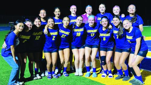 The La Grange varsity girls soccer team after Friday’s victory.