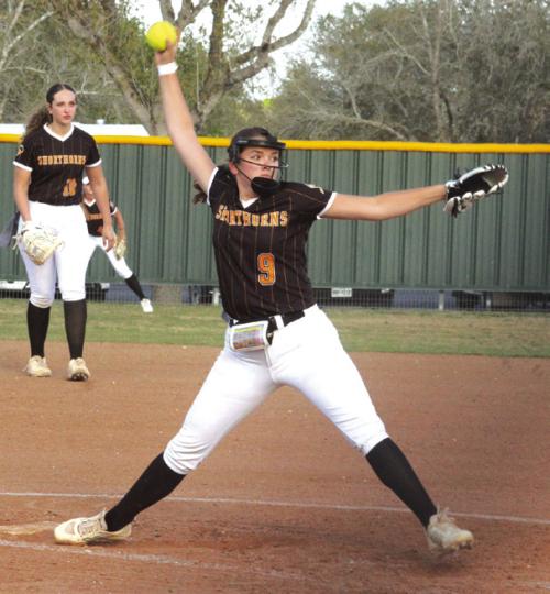 Schulenburg’s Kerr McBride pitched a complete game fourhitter in Tuesday’s victory.