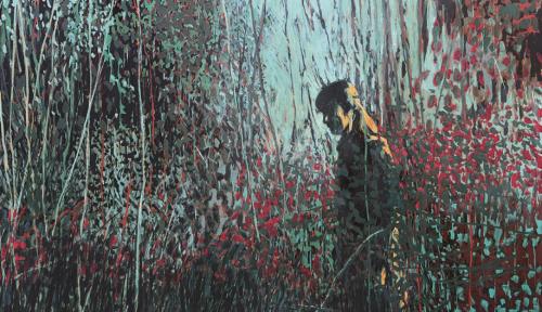 William Anzalone’s “In the Garden #2” – oil on canvas.