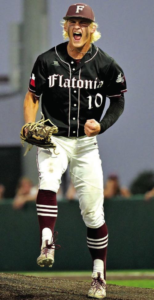 Flatonia’s Titan Targac hurled a masterful complete game shutout Saturday to vault the Bulldogs into this week’s regional fials. Photo by Stephanie Steinhauser