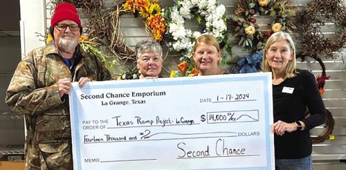 Second Chance Donates $14,000 to Ramp Project