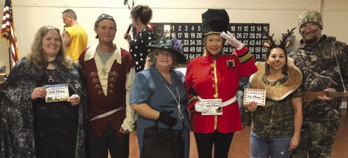 Overall winners of the Ellinger Chamber of Commerce Costume Contest were Dustin and Lorie Ann Machinsky-3rd place, Cecilia Smidovec and Leigh Hastedt-2nd place, and Joey and Alyssa Smidovec-
