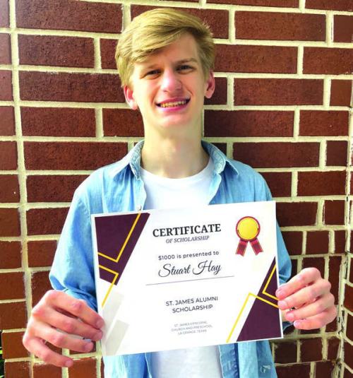Hay Gets First St. James Alumni Scholarship