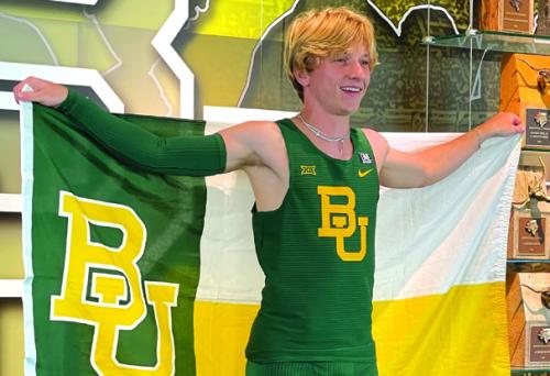 Austen Diggs shown here during his recruiting visit to Baylor University.