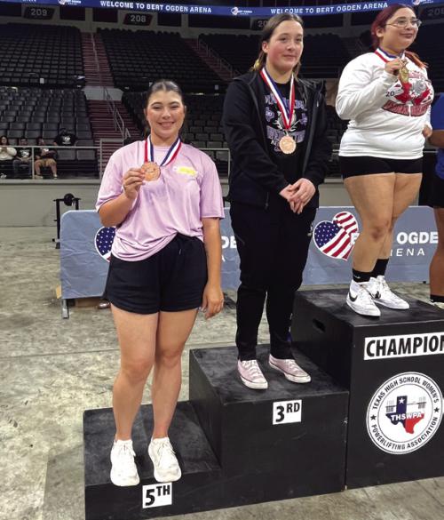 Teagan Branch with her 5th place regional medal in Edinburg. Photo by Carlos Guevara