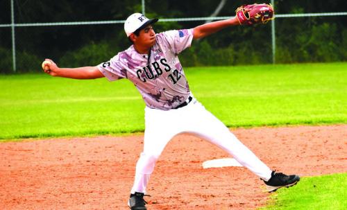 Luis Villareal makes a throw to first in Tuesday’s game. Photo by Paul Kipp