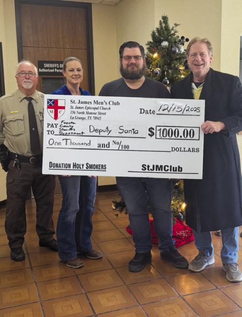 Men’s Club Donates to Deputy Santa