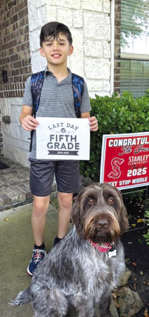 Kathy and Frank Chlumsky’s grandson Hunter Dong on graduation day from 5th grade.