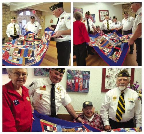 WWII Vet Reimund Mertz Presented with Quilt
