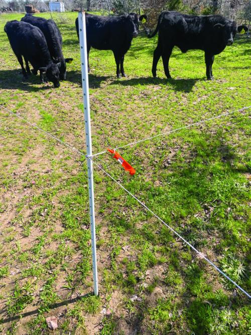 These heavy duty fiberglass fence posts can be driven in the ground with a regular t-post driver. You can really pull a lot of tension from them when using poly wire.
