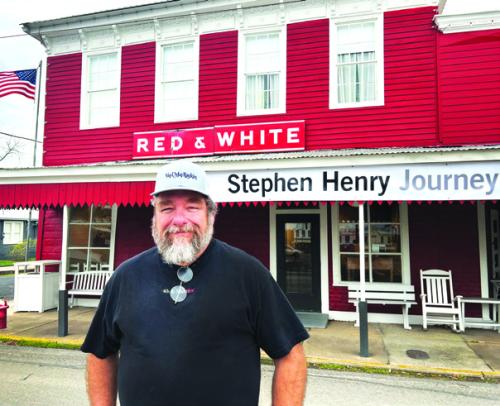 Stephen Henry in front of the Red &amp; White Gallery.
