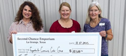 Second Chance Donates to Fayetteville Community Center