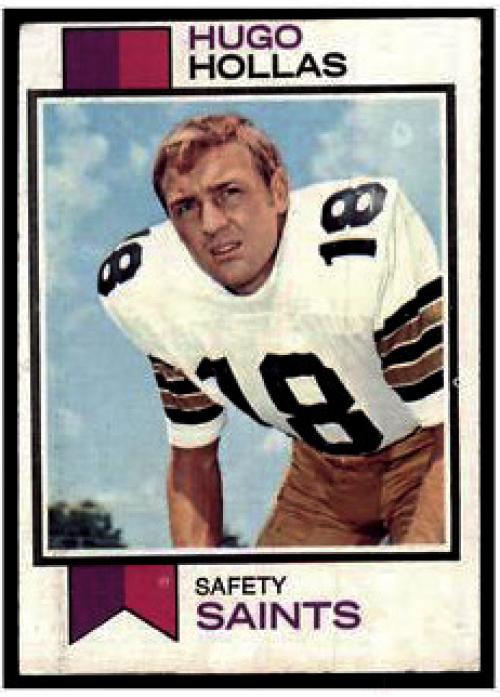 A trading card from Hugo Hollas’ days in the NFL.