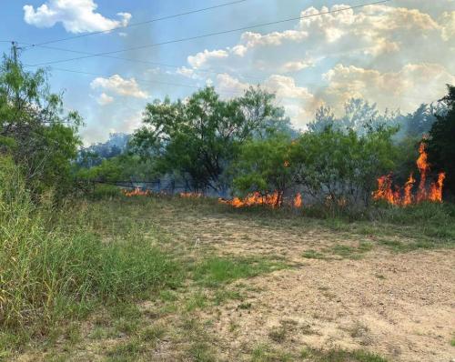 Muldoon, Flatonia Fire Depts. Fight Blaze on Three Mile Rd.