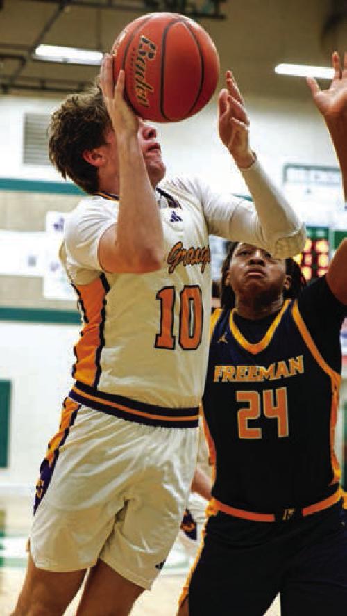 Cole Collier, shown here in Monday’s game, was one of five seniors on the Leps basketball team. Photo by Gabby Castillo
