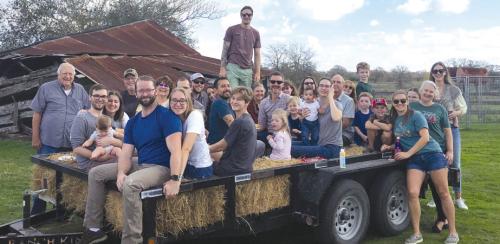 The Boehnke family gathered for Christmas recently. They all went on a hayride as part of their celebration.