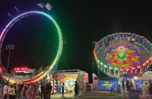 The fair carnival was busy all four nights. Photo by Jeff Wick