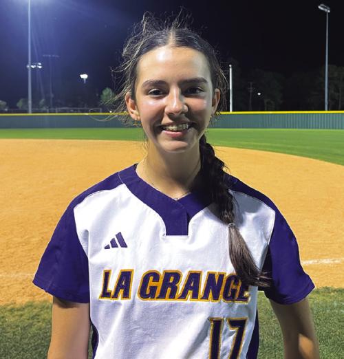 La Grange freshman softball player Hannah Mitchell Photo by Jeff Wick