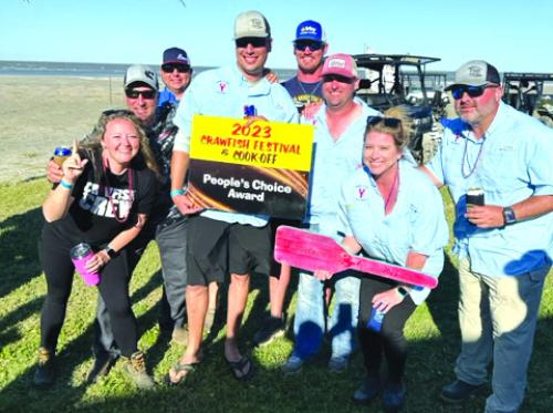 Recently friends from both Fayette and Lee Counties took part in the 2023 POC Crawfish Fest. Pictured here are Natalie Kays, Bubba Schneider, Scott Jones, Mason Becker, Dan Marak, Ryan Hentschel, Kristy Hentschel and Ryan Kays.