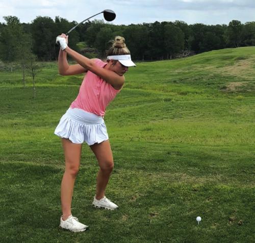 Fayetteville’s Eva Shaw Qualifies for State Fayetteville’s Eva Shaw was the top girls individual State Qualifi er at the Regional Golf Tournament held April 13–14 at ShadowGlen Golf Club in Manor. Shaw posted rounds of 95 and 89, improving on day two to earn the top individual qualifying spot and advance to the state tournament. Baileigh White also competed for Fayetteville, recording scores of 108 and 112 over the two-day event. Shown above is Shaw competing at regionals.