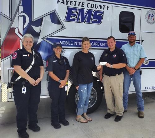 Schulenburg Young Farmers Donate to EMS
