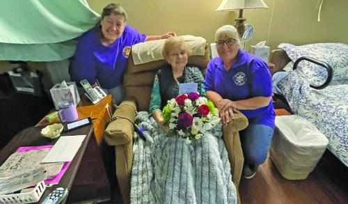 Left to right: Grace Lebeda, Regent, Lois Demel and Phyllis Valchar, Recording Secretary