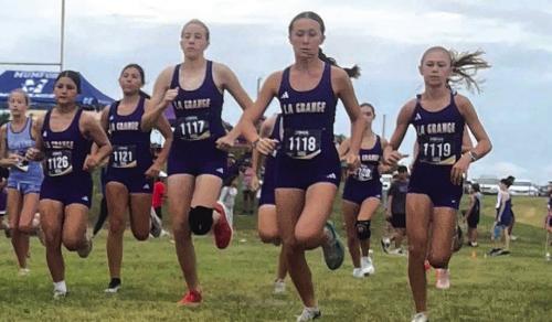 The La Grange High School Cross Country teams competed at the Brenham Hillacious Meet on Saturday Sept. 9. The Varsity girls team placed 5th overall out of 13 teams. Individual finishes were as follows (there were 105 runners in the varsity girls division): Lillian Carey 15th Eleanor Carey 22nd Mylah Blaschke 38th Miriam Lopez 43rd Lacey Surman 62nd Mattie Muzny 64th Kaedyn Otto 77th The JV girls placed 17th out of 19 teams Photo by Sharon Muzny
