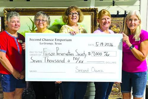 Second Chance Donates to Faison Society