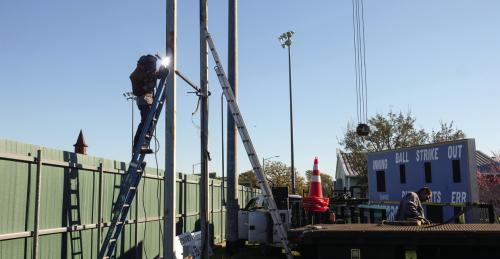 	New Scoreboard Goes Up at the Field at Fairgrounds