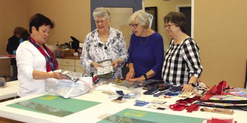 Guild Works on Quilt of Valor Project