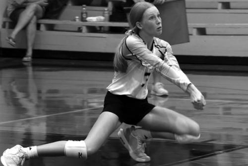 Round Top-Carmine’s Morgan Nelius in action in Tuesday’s victory over Mumford. Photo by Paul Kipp