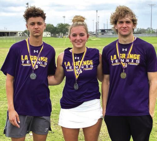La Grange Tennis Players Medal in Shiner Tourney