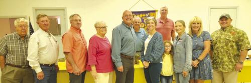 District Governor Lion David Sahm was the guest speaker at the Carmine Lions Club meeting in November. He is pictured fifth from the left.