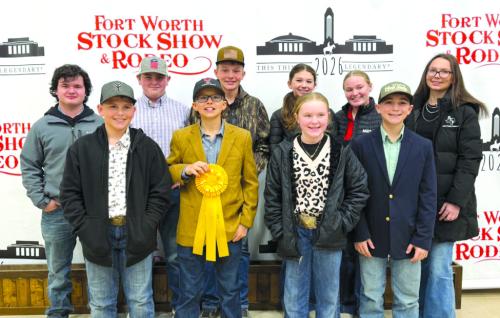 Pictured front from left: Hudson Holub, Tate Fritsch, Abigale McBride, and Crockett Guenther; back row: Logan Poncik, Abraham McBride, Holden Holub, Laramie Laake, Julia Melton, and Tatum Fritsch.