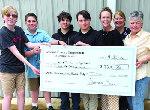 Second Chance Donates to RT-C High School Solar Car Challenge