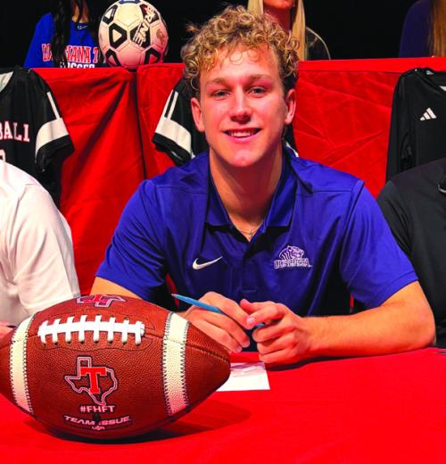 Jaxyn Faldyn at his signing ceremony Feb. 4.