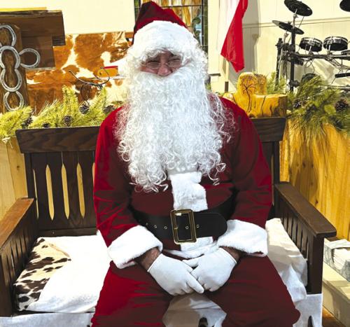 Santa at the Stray Gathering Cowboy Church.