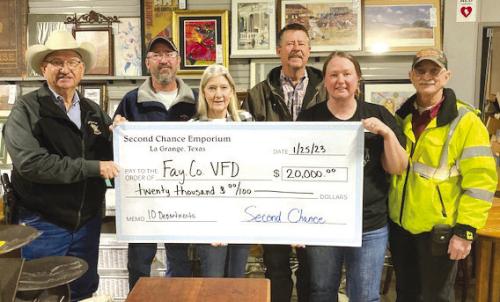 Second Chance Donates to Volunteer Fire Departments