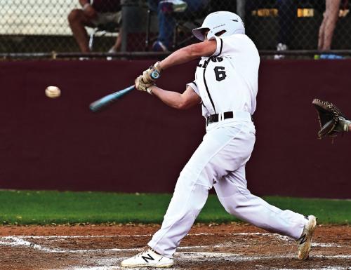 Freshman Owen Kosler gets a hit for Flatonia last week vs. Louise. Photo by Stephanie Steinhauser