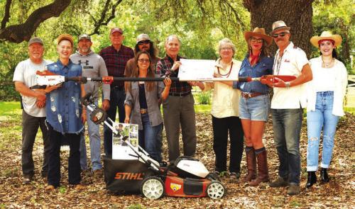Pictured (front, from left) are Jamie Lee Manning, Julia Johnson, James Dick, Pat Johnson, Beth Weishuhn, Andy Johnson, (back) Festival Hill staff members Larry Birklebach, Brent Westman, Lamar Lentz, Raylon Zweneman.