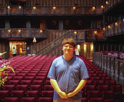 Joseph Imburgia in the Festival Hill Concert Hall. Photo by Jessica Montez