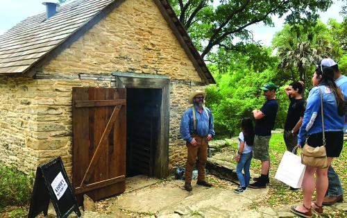 A sausage-smoking demonstration at the smokehouse will be held Saturday.