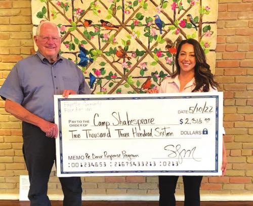 Fayette Community Foundation Gives Grant to Camp Shakespeare