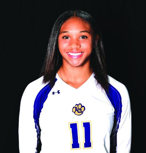 La Grange freshman middle blocker Brion Williams Photo by Stephanie Steinhauser