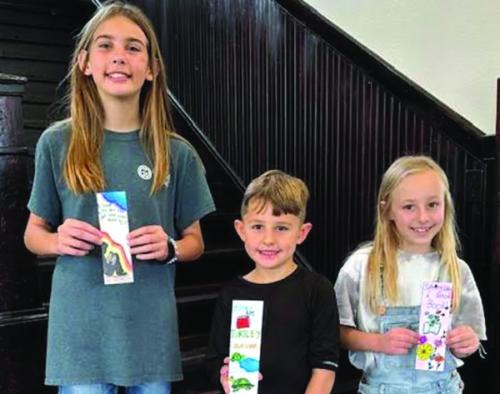 Bookmark contest winners from Read across America week. Congrats to Avery Dennis (6th grade), Cross Kulhanek (Kindergarten), and Ainsley Murphy (4th grade).