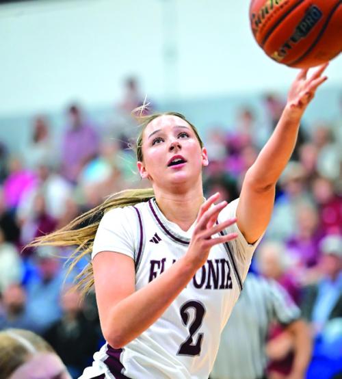 Thursday’s loss ends the high school career of Flatonia’s Summer Sodek, who will go down as one of the best county girls basketball players ever. She’s now headed to play ball at Texas Women’s University. File photo by Stephanie Steinhauser