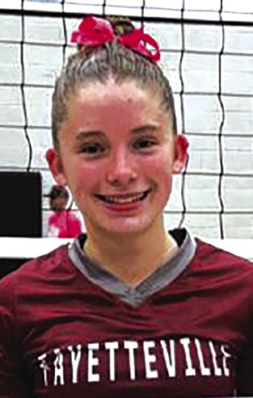 Emily Keilers, Fayetteville Defensive Player of the Year in District 28-1A
