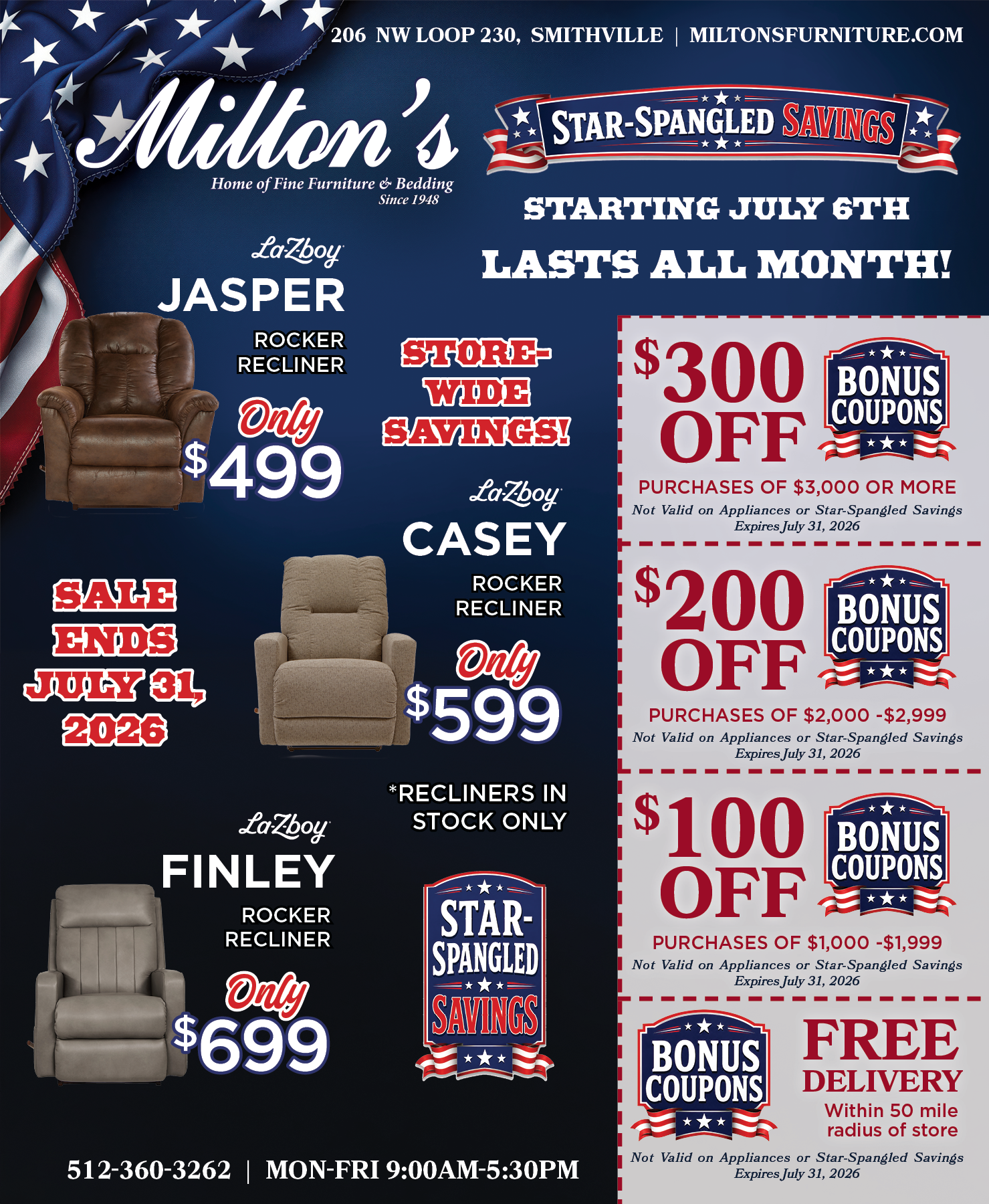 Milton's - Home of Fine Furniture & Bedding